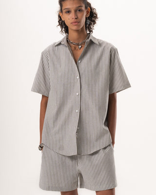 Female Grey Striped Oversized Set