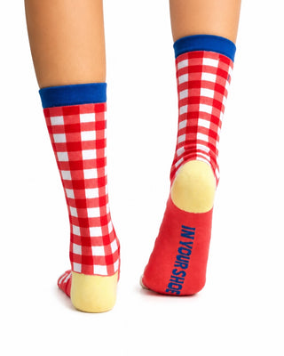 Red Fence Neck Socks