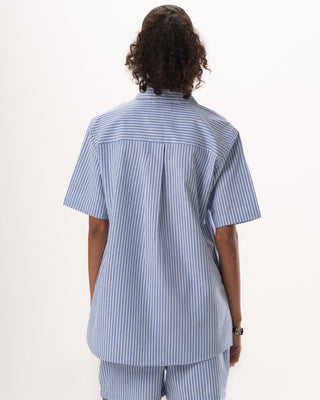 Female Blue Striped Oversized Set