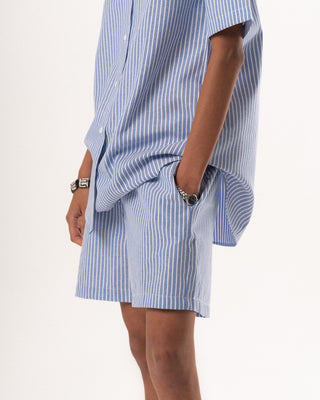 Female Blue Striped Oversized Set
