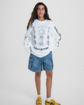 3azama 3ala 3azama White Long Sleeves Long Sleeves IN YOUR SHOE S