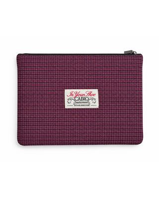 Burgundy Checkered Laptop Sleeve