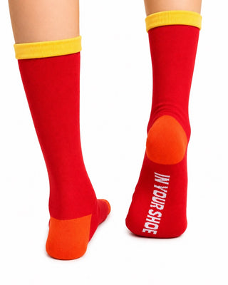 Burgundy Lollipop Neck Socks