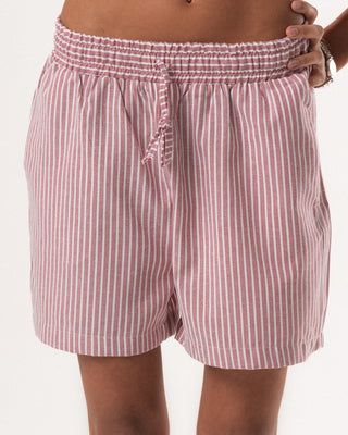 Female Red Striped Oversized Set