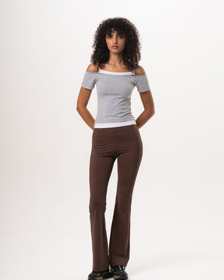 Brown Flared Leggings