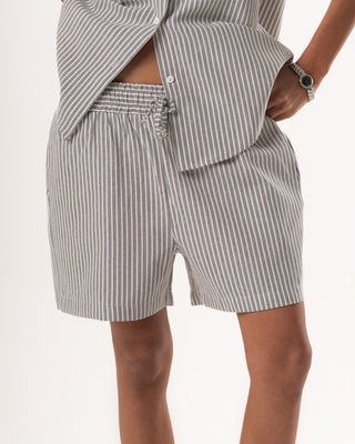 Female Grey Striped Oversized Set