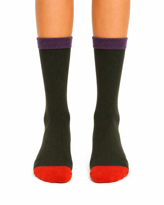 Olive Lollipop Neck Socks