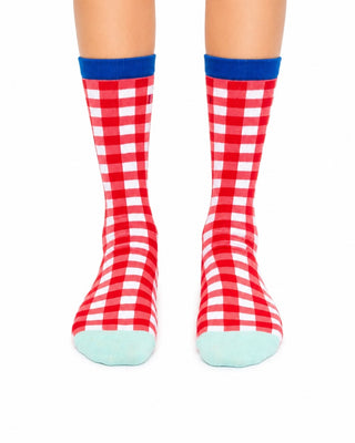Red Fence Neck Socks