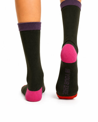 Olive Lollipop Neck Socks