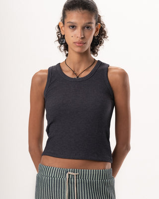 Navy Ribbed Tank Top