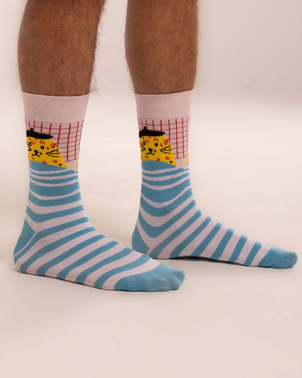 Artsy Cat Neck Socks