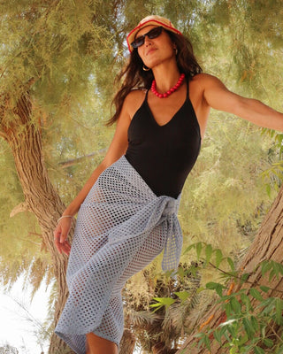 Baby Blue Knit Flowy Wrap Flowy Wraps IN YOUR SHOE