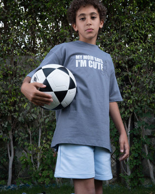 Baby Blue Wide-Leg Kids Sworts Kids Sworts IN YOUR SHOE 3