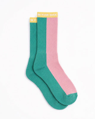 Baby Pink & Green Neck Socks Neck Socks IN YOUR SHOE