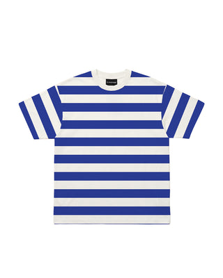 Blue Striped Oversized Tee