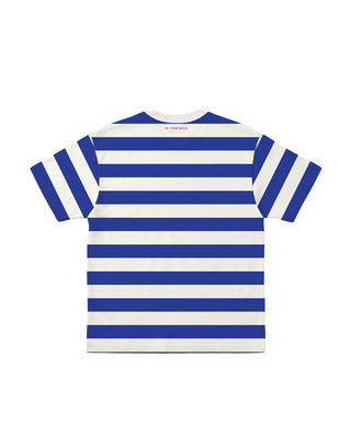 Blue Striped Oversized Tee