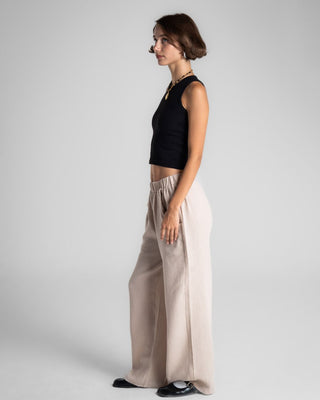 Beige Barrel Fit Linen pants Linen Pants IN YOUR SHOE