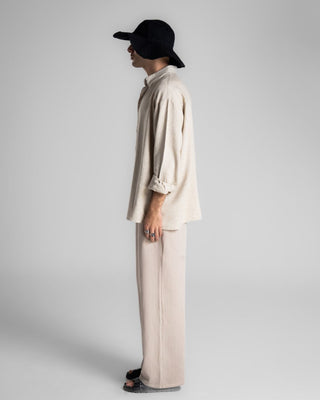 Beige Boyfriend Linen Shirt Boyfriend Shirt IN YOUR SHOE