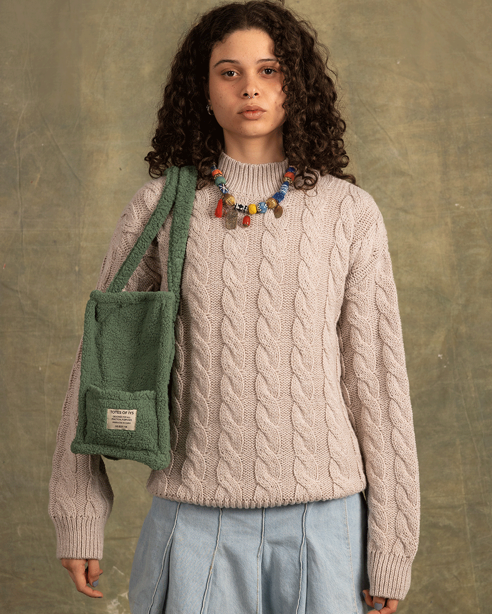 Beige Cable Knit Sweater Cable Knit Sweater IN YOUR SHOE
