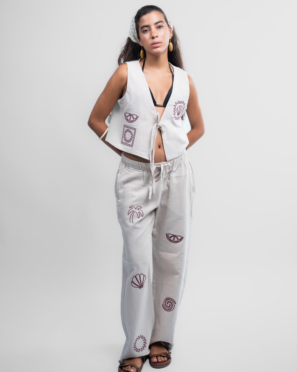 Beige Casual Linen Set Bundle IN YOUR SHOE S S
