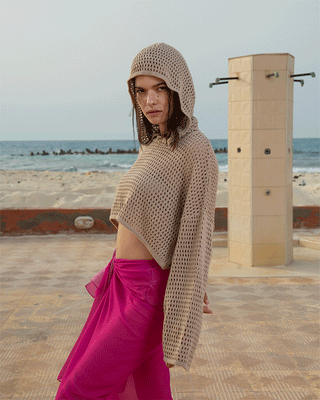 Beige Crochet Top Tops IN YOUR SHOE