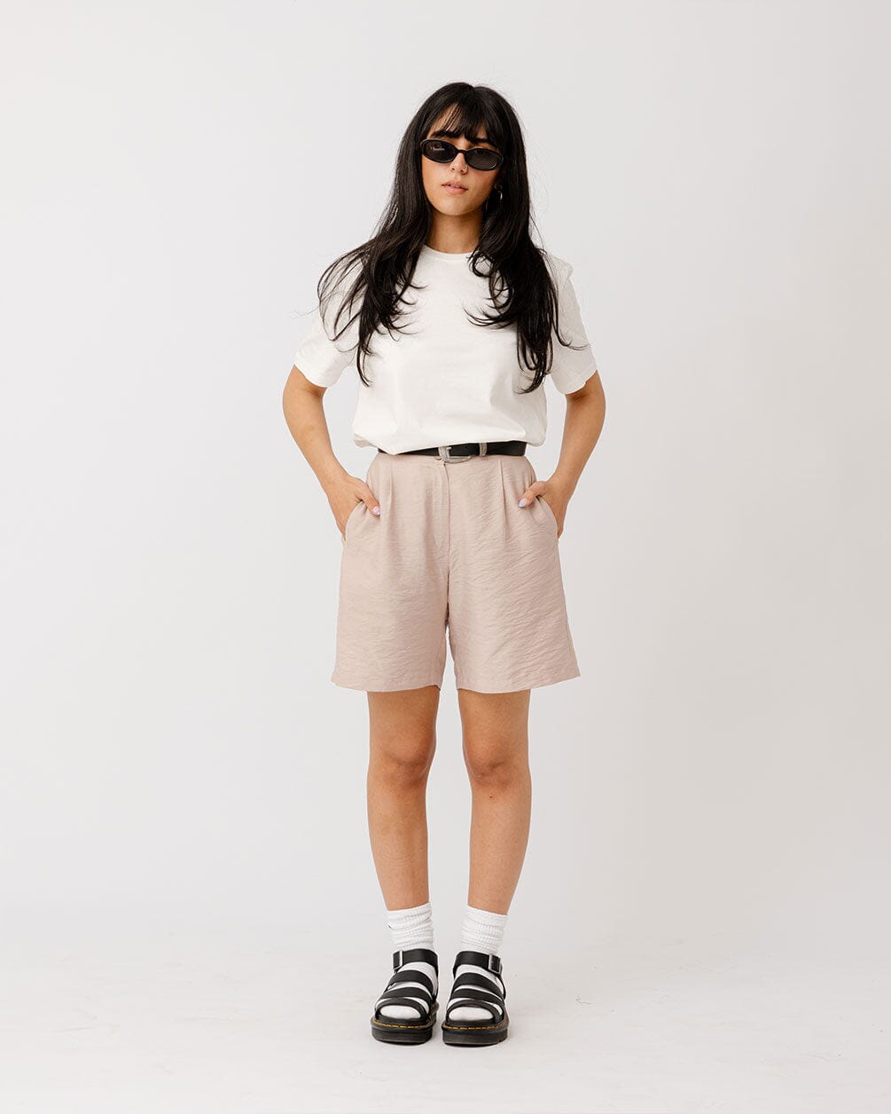 Beige Linen Shorts Linen Shorts IN YOUR SHOE S