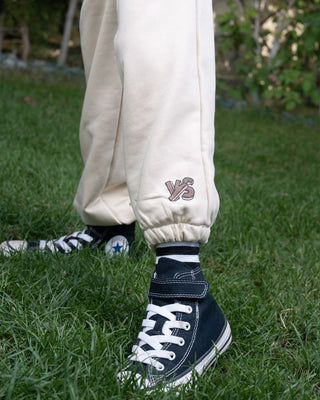 Beige Loose Kids Swants Swants (Kids) IN YOUR SHOE