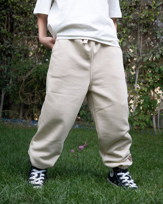 Beige Loose Kids Swants Swants (Kids) IN YOUR SHOE