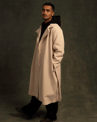 Beige Oversized Coat Coats IN YOUR SHOE L-XL