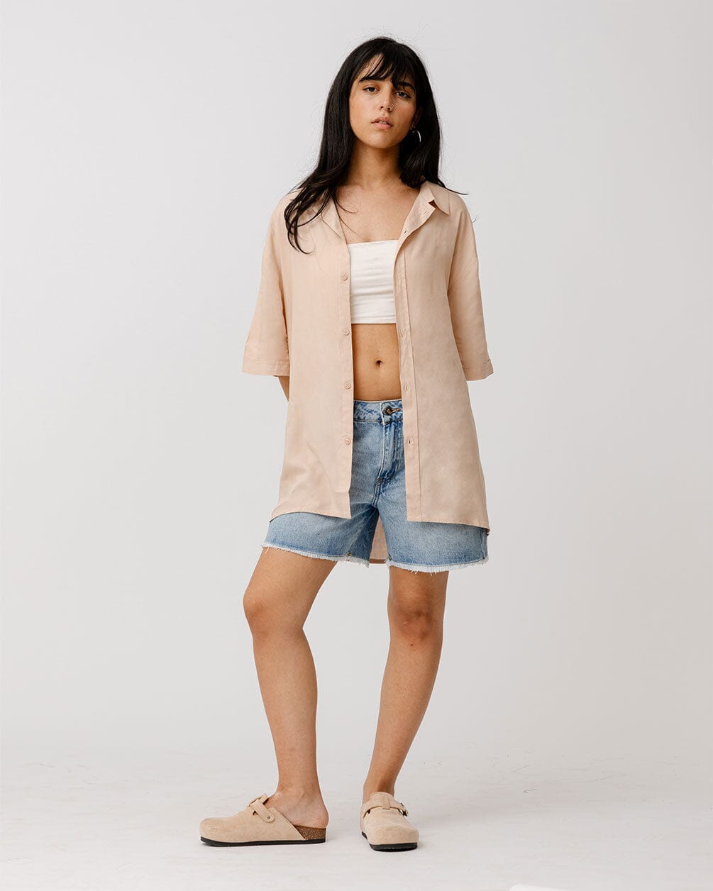 Beige Short Sleeve Shirt Short Sleeve Shirt IN YOUR SHOE