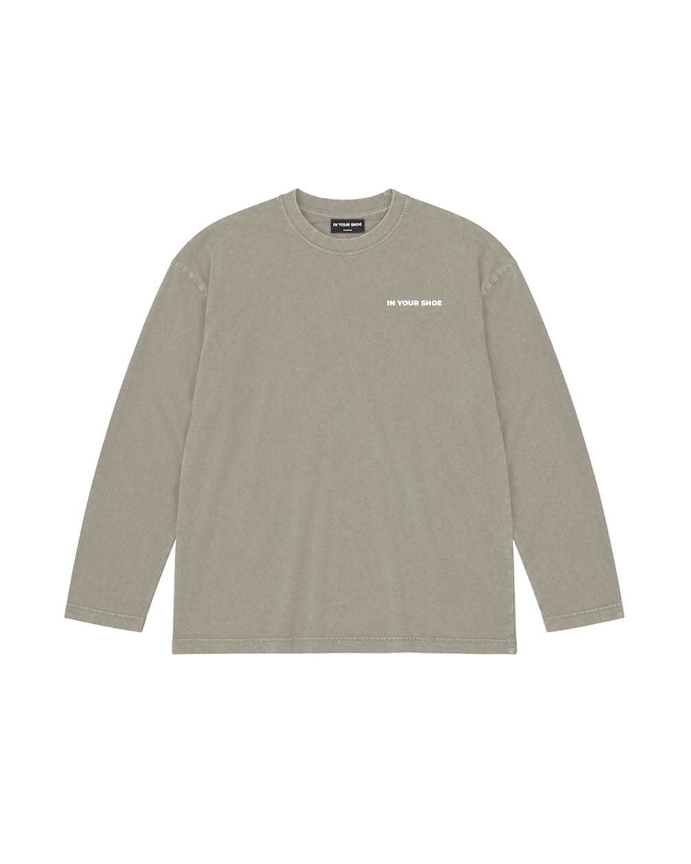 Beige Washed Oversized Long Sleeves Long Sleeves IN YOUR SHOE S