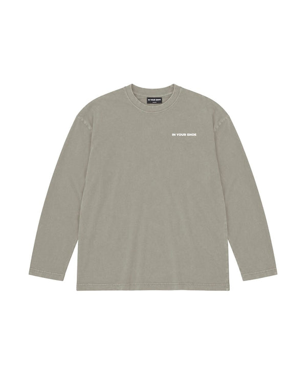 Beige Washed Oversized Long Sleeves