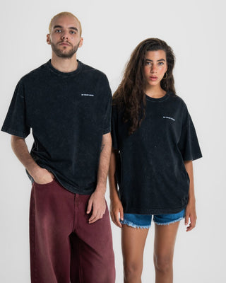 Black Acid Washed Oversized Tee Washed Oversized Tee IN YOUR SHOE