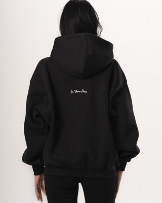 Black Basic Boxy Zip-Up Hoodie Zip Up Hoodies IN YOUR SHOE XL