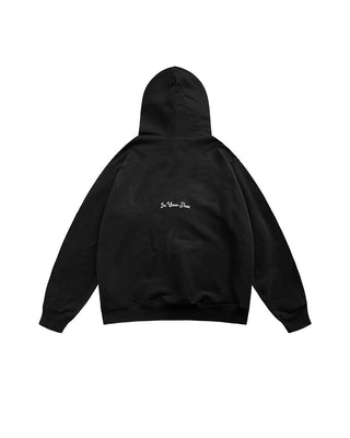 Black Basic Heavy Oversized Hoodie Plain Hoodies IN YOUR SHOE