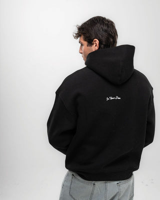 Black Basic Heavy Oversized Hoodie Plain Hoodies IN YOUR SHOE