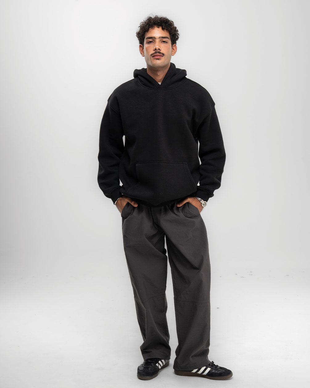 Black Basic Hoodie Plain Hoodies IN YOUR SHOE