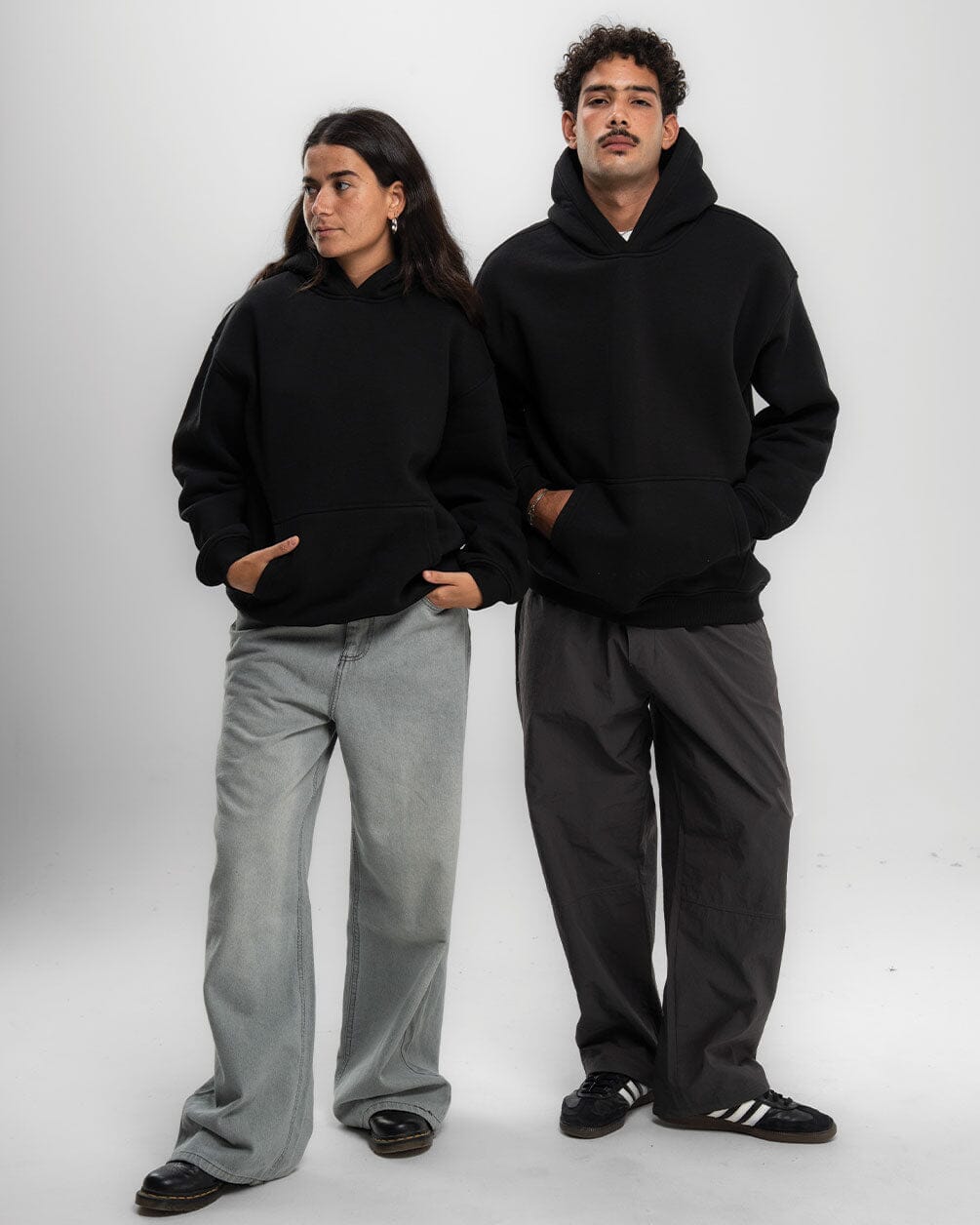 Black Basic Hoodie Plain Hoodies IN YOUR SHOE S