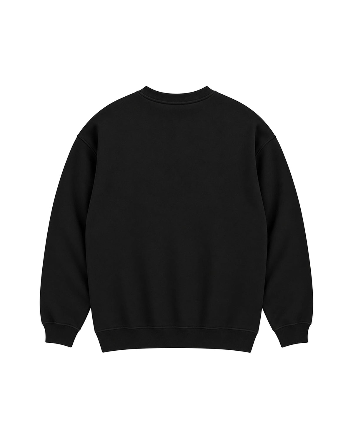 Black Basic Oversized Crewneck Acid Washed Crewnecks IN YOUR SHOE M