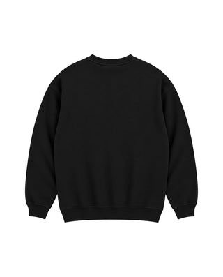 Black Basic Oversized Crewneck Acid Washed Crewnecks IN YOUR SHOE M