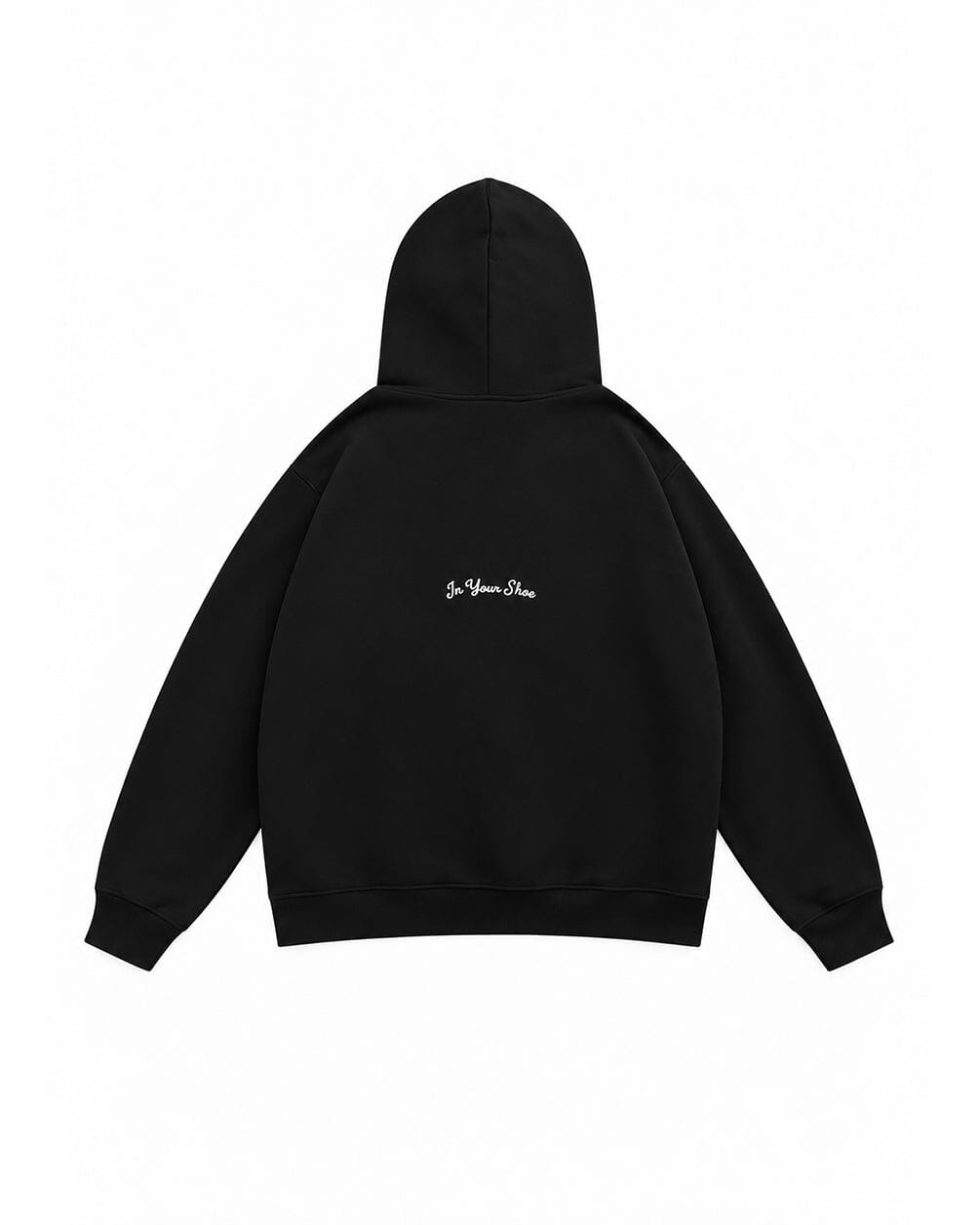 Black Basic Oversized Zip-Up Hoodie Zip Up Hoodies IN YOUR SHOE