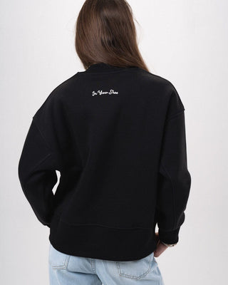 Black Boxy Crewneck Acid Washed Crewnecks IN YOUR SHOE