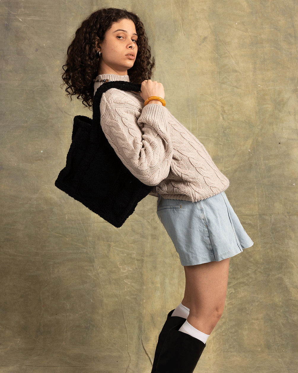 Black Boxy Tote Bag Boxy Tote Bag IN YOUR SHOE