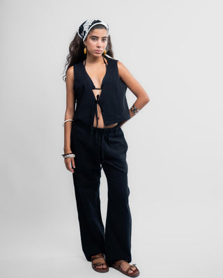 Black Casual Linen Set Bundle IN YOUR SHOE S S