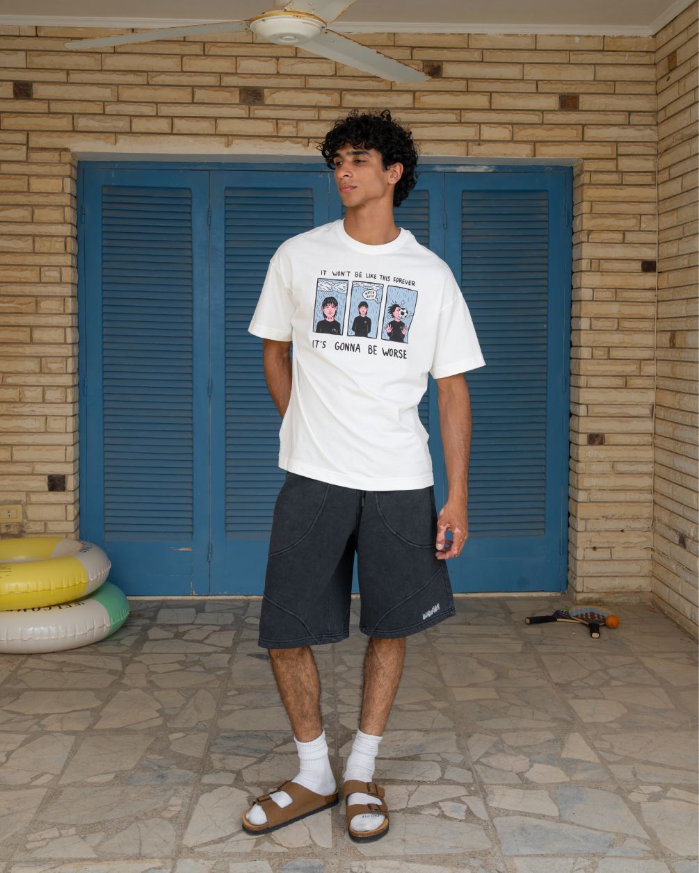 Black Cotton Jorts Jorts IN YOUR SHOE L