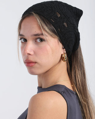 Black Crochet Bandana Bandana IN YOUR SHOE