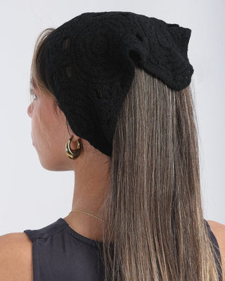 Black Crochet Bandana Bandana IN YOUR SHOE