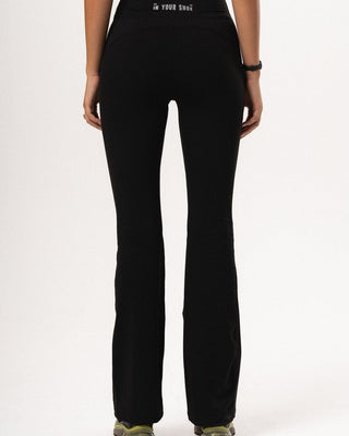 Black Flared Leggings Leggings IN YOUR SHOE L