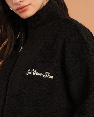 Black Fleece Jacket Fleece Jacket IN YOUR SHOE