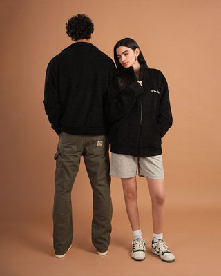 Black Fleece Jacket Fleece Jacket IN YOUR SHOE
